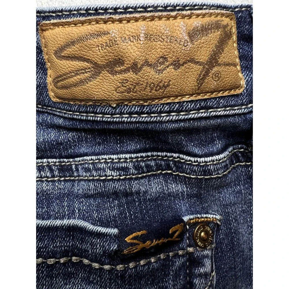 Seven 7 Rhinestone Jeans Women’s Size 12 Boot Cut Flare Leg Medium Rise